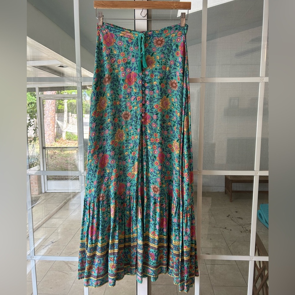 Spell Original folktown turquoise skirt - Picture 3 of 16